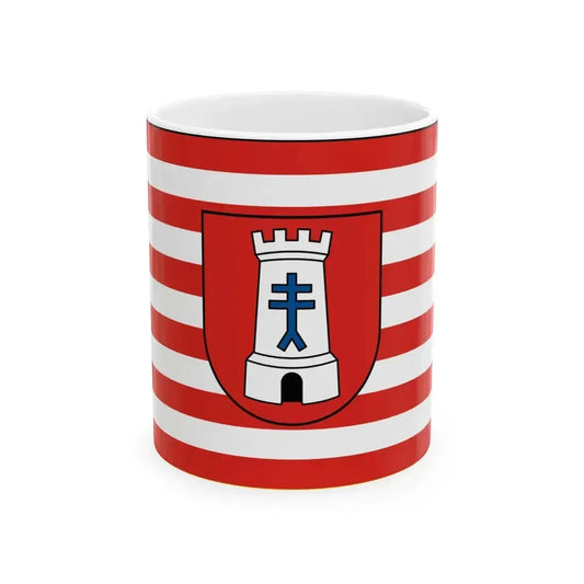 DEU Bietigheim-Bissingen Flag variant (Germany) White Coffee Mug 11oz - Go Mug Yourself
