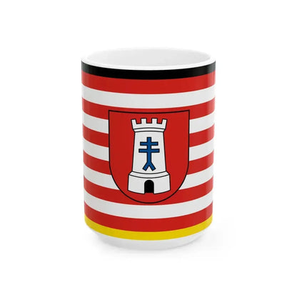 DEU Bietigheim-Bissingen Flag variant (Germany) White Coffee Mug 15oz - Go Mug Yourself
