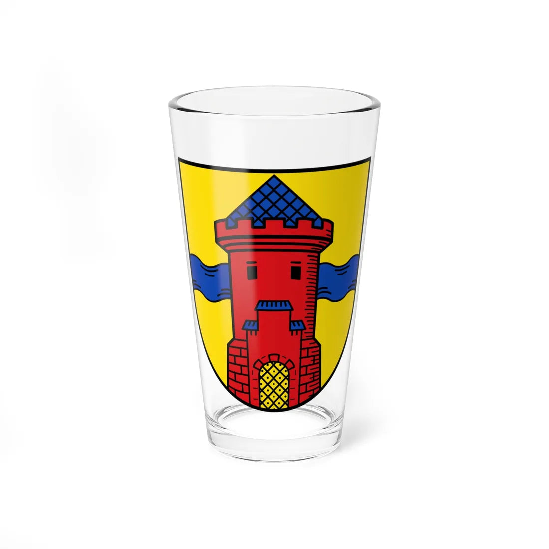 DEU Delmenhorst COA (Germany) (Coat of Arms) Pint Glass 16oz 16oz - Go Mug Yourself
