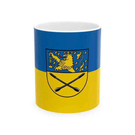 DEU Friedrichsthal Flag Saarland (Germany) White Coffee Mug 11oz - Go Mug Yourself