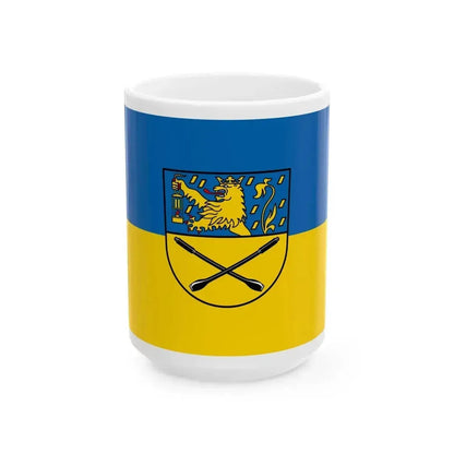 DEU Friedrichsthal Flag Saarland (Germany) White Coffee Mug 15oz - Go Mug Yourself