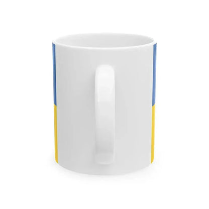 DEU Friedrichsthal Flag Saarland (Germany) White Coffee Mug - Go Mug Yourself