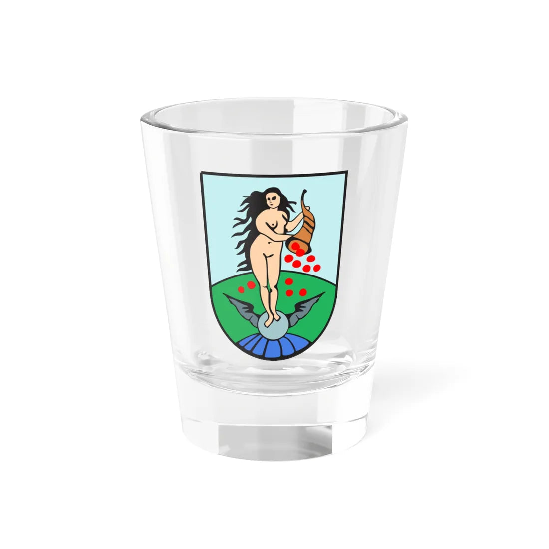 DEU Gornau Erzgebirge COA (Germany) (Coat of Arms) Shot Glass 1.5oz 1.5oz - Go Mug Yourself