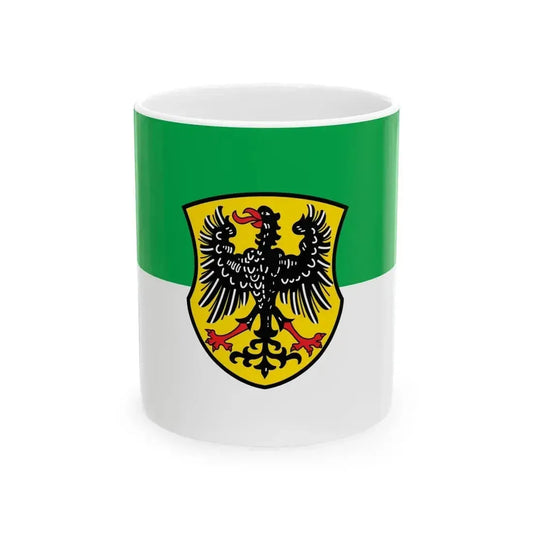 DEU Harburg Schwaben Flagge COA (Germany) White Coffee Mug 11oz - Go Mug Yourself
