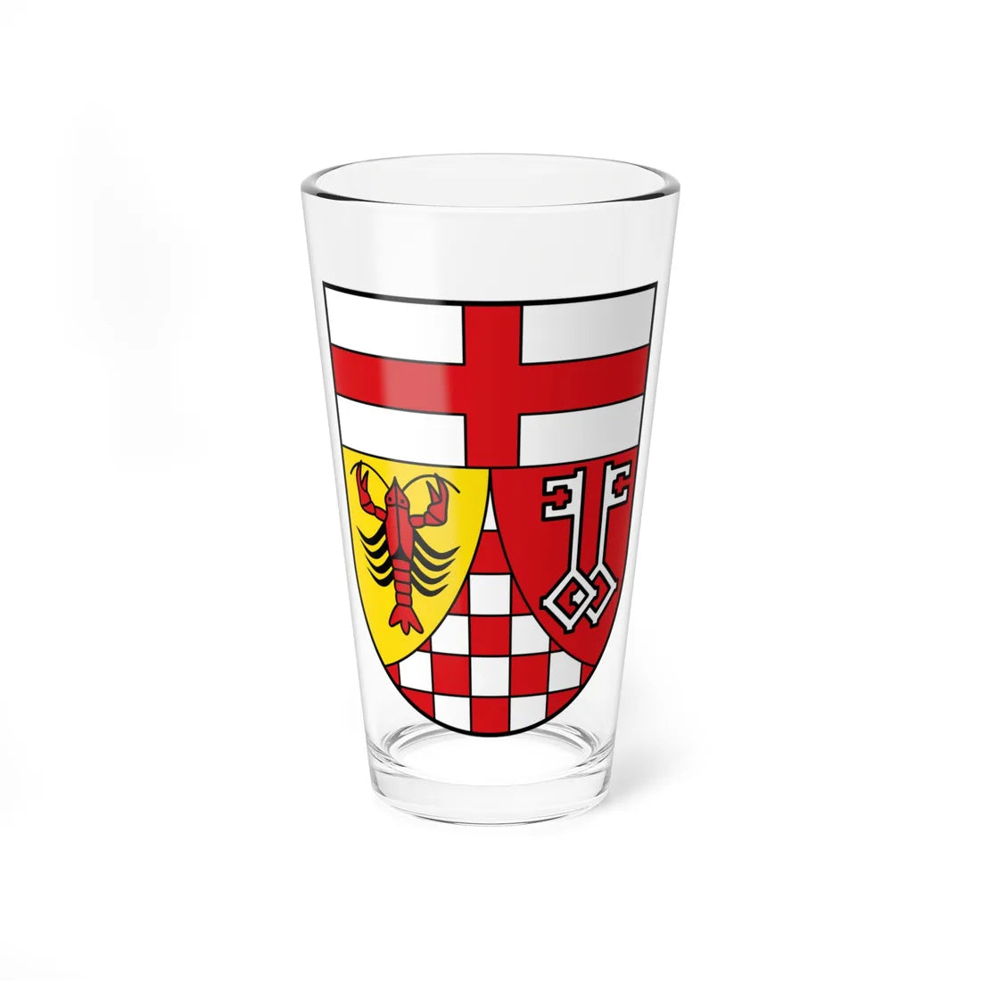 DEU Landkreis Bernkastel-Wittlich COA (Germany) (Coat of Arms) Pint Glass 16oz 16oz - Go Mug Yourself