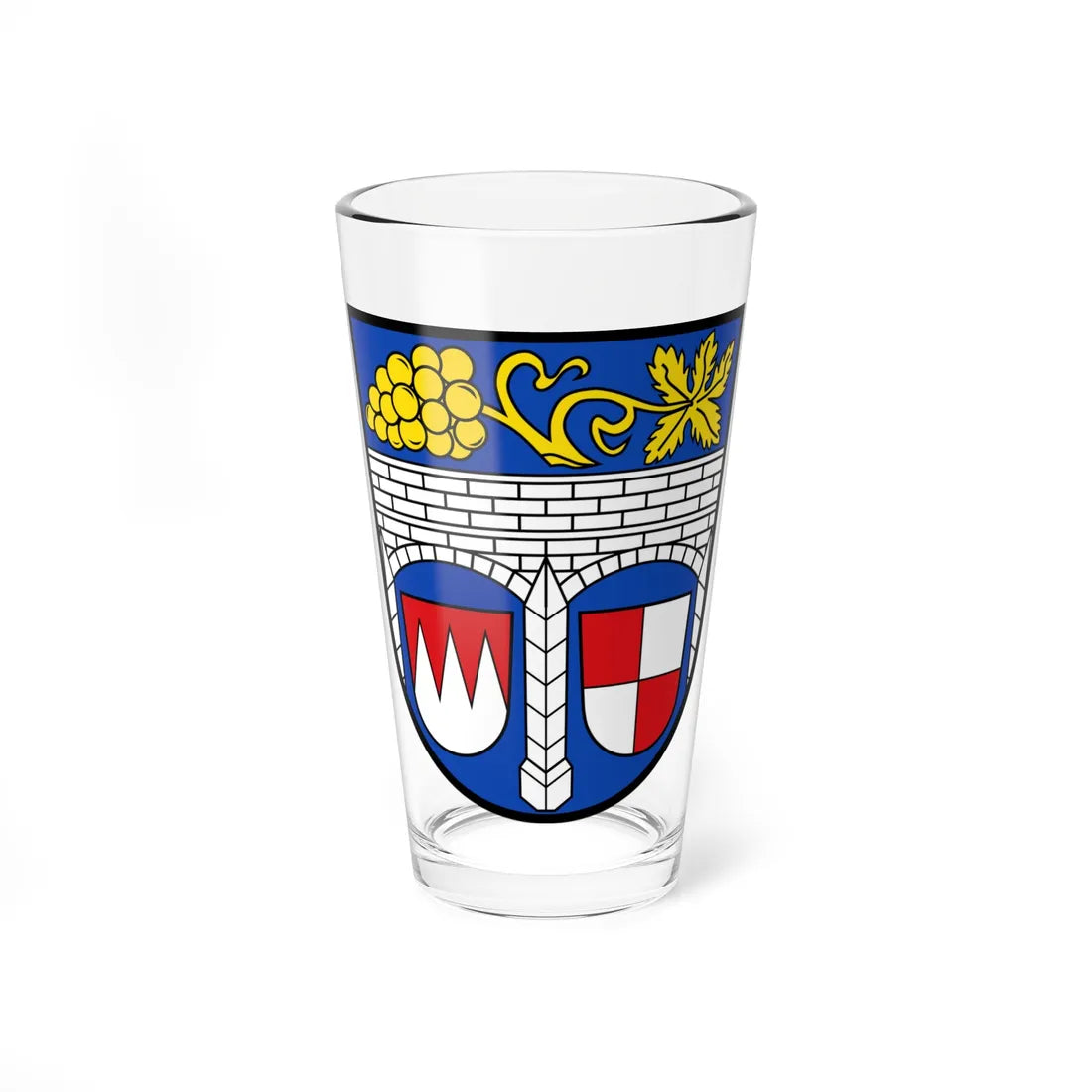 DEU Landkreis Kitzingen COA (Germany) (Coat of Arms) Pint Glass 16oz 16oz - Go Mug Yourself