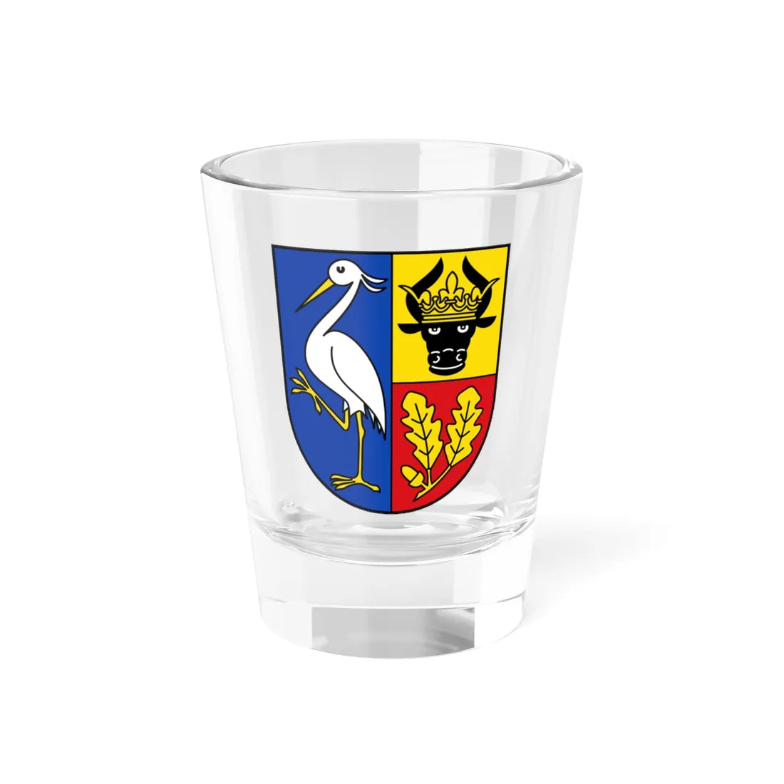 DEU Landkreis Ludwigslust-Parchim COA (Germany) (Coat of Arms) Shot Glass 1.5oz 1.5oz - Go Mug Yourself