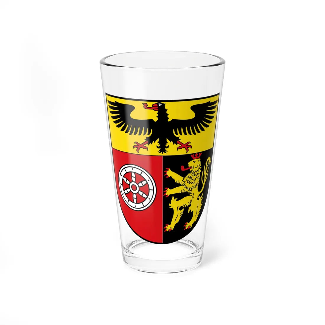 DEU Landkreis Mainz-Bingen COA (Germany) (Coat of Arms) Pint Glass 16oz 16oz - Go Mug Yourself