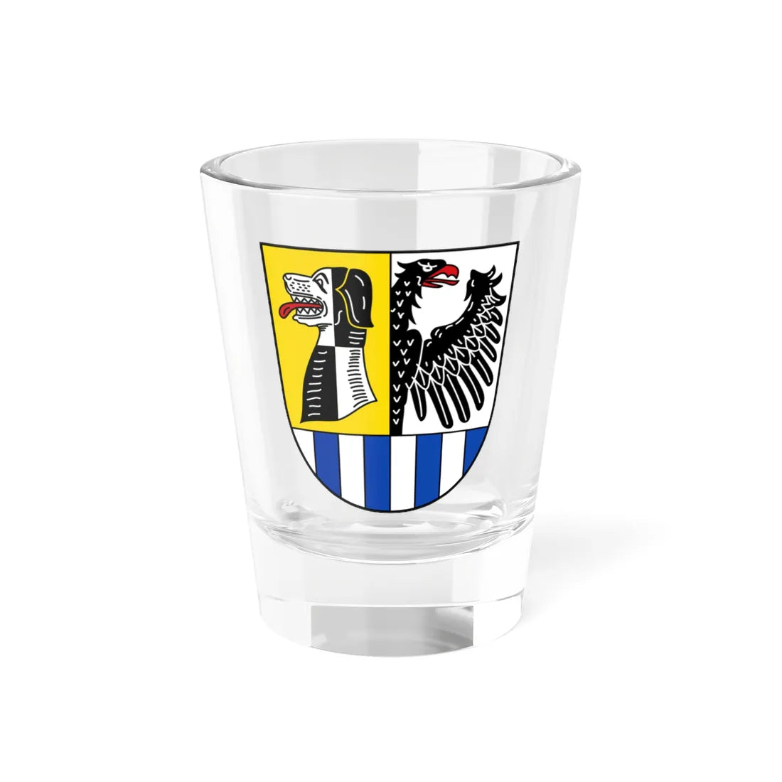 DEU Landkreis Neustadt a.d.Aisch-Bad Windsheim COA (Germany) (Coat of Arms) Shot Glass 1.5oz 1.5oz - Go Mug Yourself