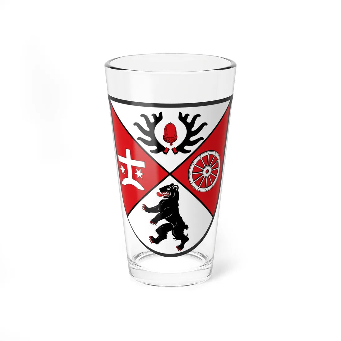 DEU Oberzent COA (Germany) (Coat of Arms) Pint Glass 16oz 16oz - Go Mug Yourself