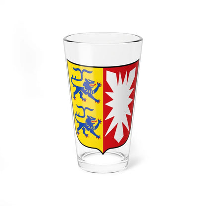DEU Schleswig-Holstein COA (Denmark) (Coat of Arms) Pint Glass 16oz 16oz - Go Mug Yourself