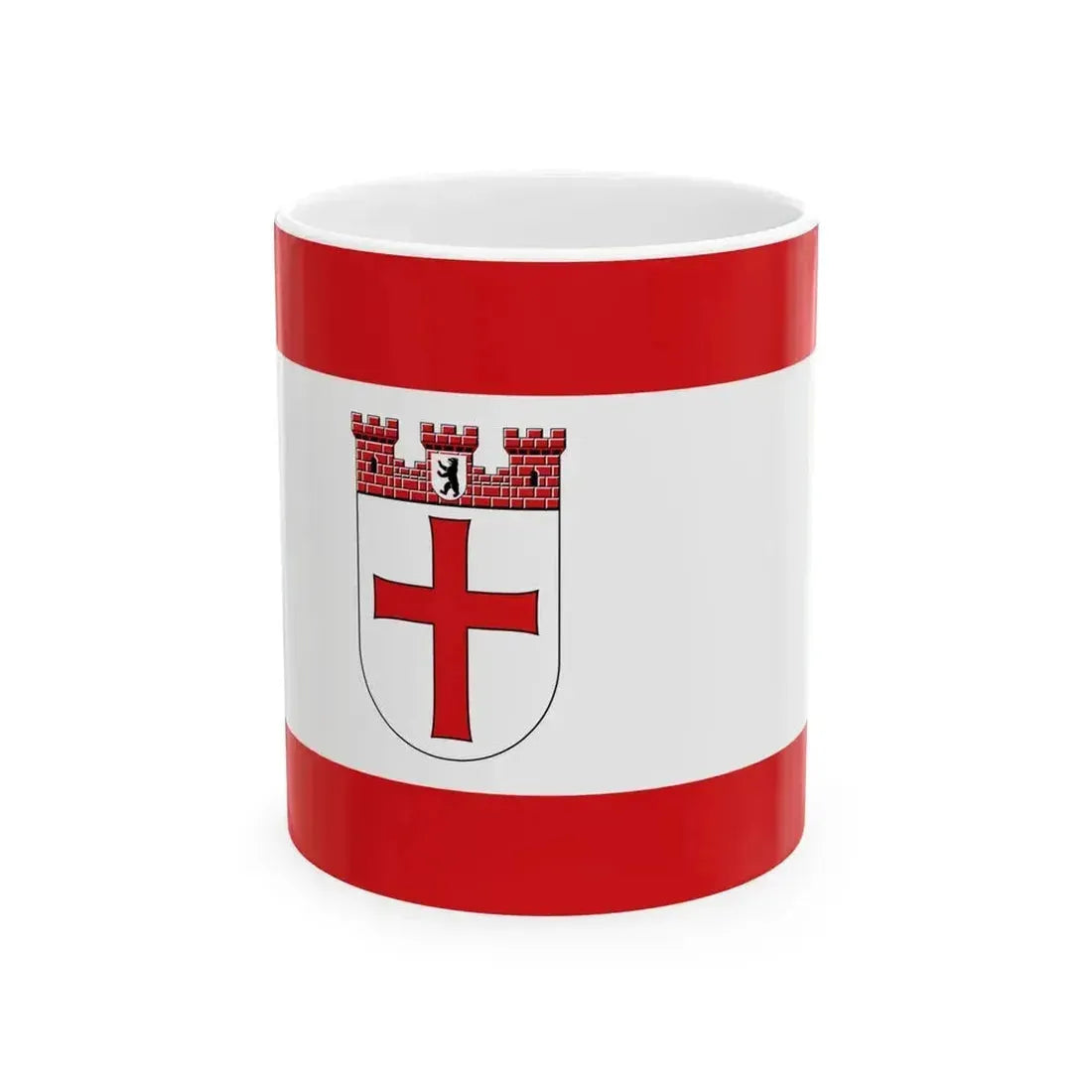 DEU Tempelhof district Flag (Germany) White Coffee Mug 11oz - Go Mug Yourself