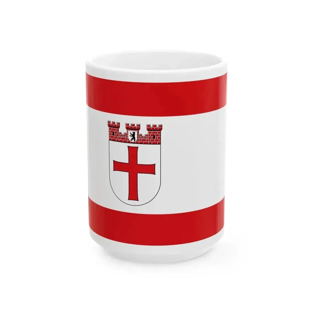 DEU Tempelhof district Flag (Germany) White Coffee Mug 15oz - Go Mug Yourself
