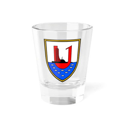 DEU Ubootgeschwader 1 CoA (Germany) (Coat of Arms) Shot Glass 1.5oz 1.5oz - Go Mug Yourself