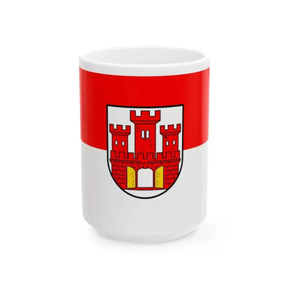 DEU Weilheim in Oberbayern Flag with COA (Germany) White Coffee Mug 15oz - Go Mug Yourself