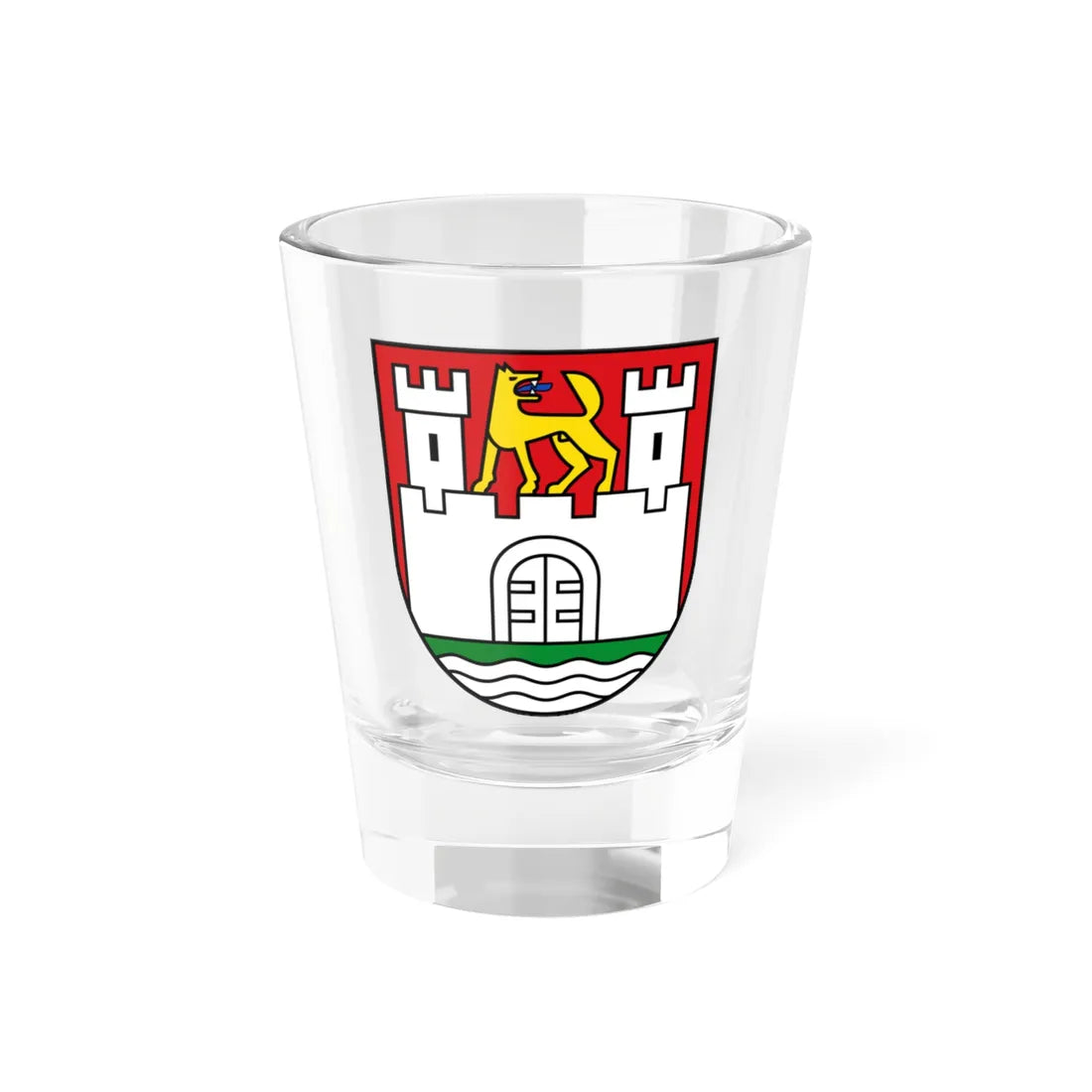 DEU Wolfsburg COA (Germany) (Coat of Arms) Shot Glass 1.5oz 1.5oz - Go Mug Yourself