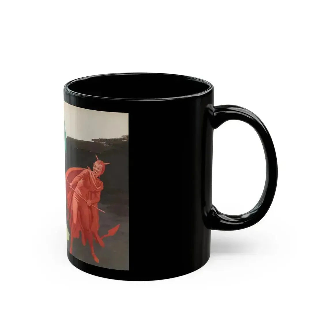 Devil and Angel, American Weekly Magazine interior illustration, 1951 - Black Coffee Mug - Go Mug Yourself
