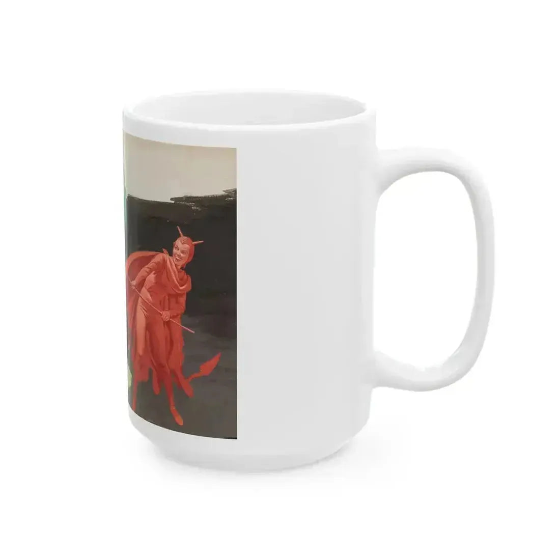 Devil and Angel, American Weekly Magazine interior illustration, 1951 - White Coffee Mug - Go Mug Yourself