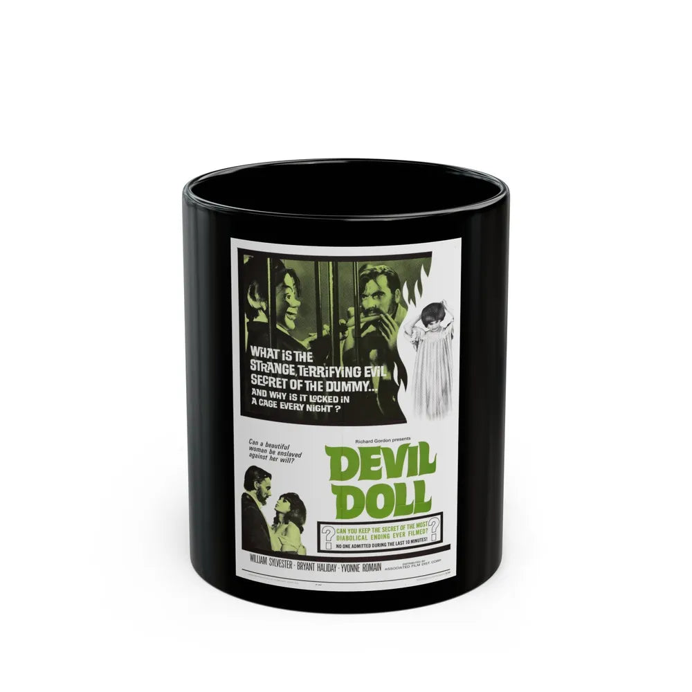 DEVIL DOLL 1964 Movie Poster - Black Coffee Mug-11oz-Go Mug Yourself