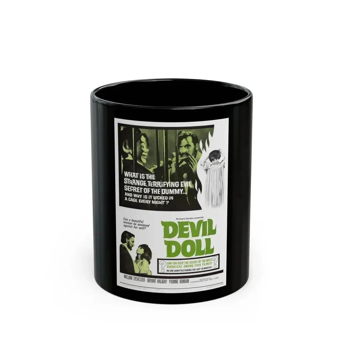 DEVIL DOLL 1964 Movie Poster - Black Coffee Mug 11oz - Go Mug Yourself