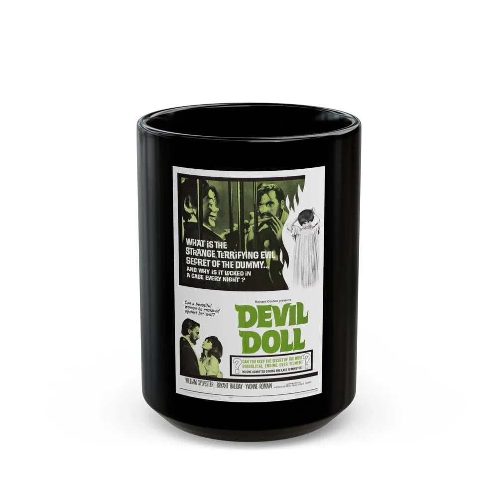 DEVIL DOLL 1964 Movie Poster - Black Coffee Mug-15oz-Go Mug Yourself