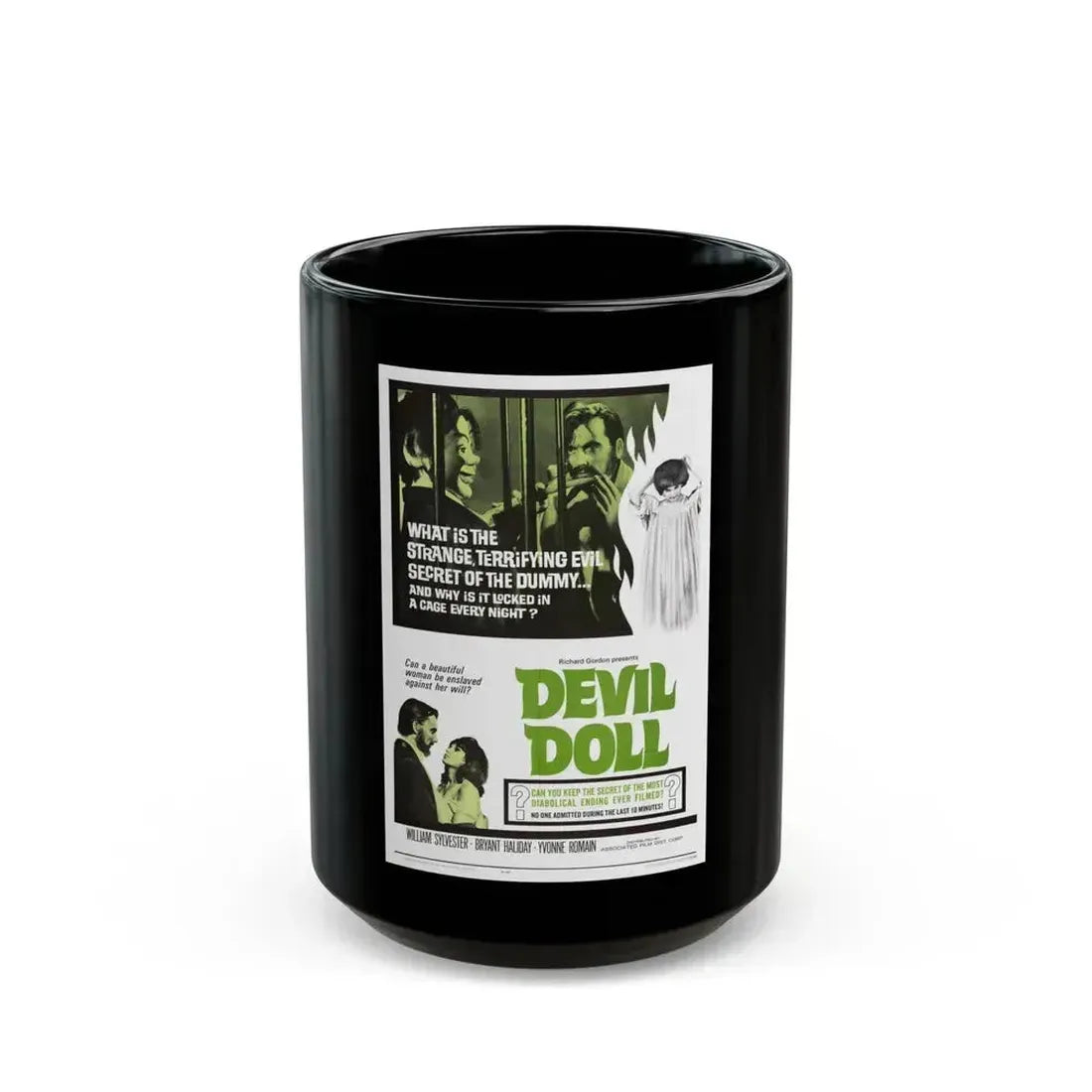 DEVIL DOLL 1964 Movie Poster - Black Coffee Mug 15oz - Go Mug Yourself