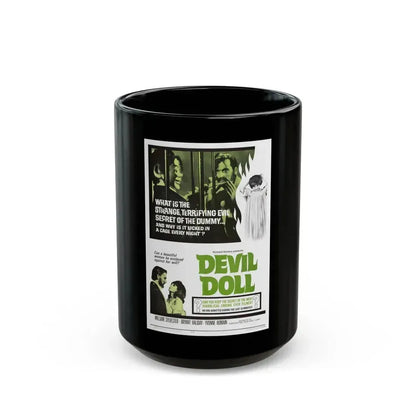 DEVIL DOLL 1964 Movie Poster - Black Coffee Mug 15oz - Go Mug Yourself