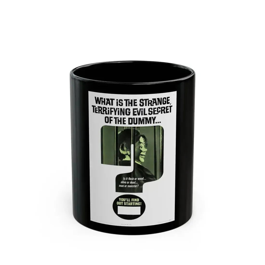 DEVIL DOLL (TEASER) 1964 Movie Poster - Black Coffee Mug 11oz - Go Mug Yourself
