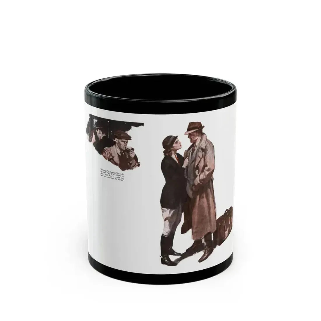 Devil Fly Away (2), The American Magazine, June 1937 - Black Coffee Mug 11oz - Go Mug Yourself