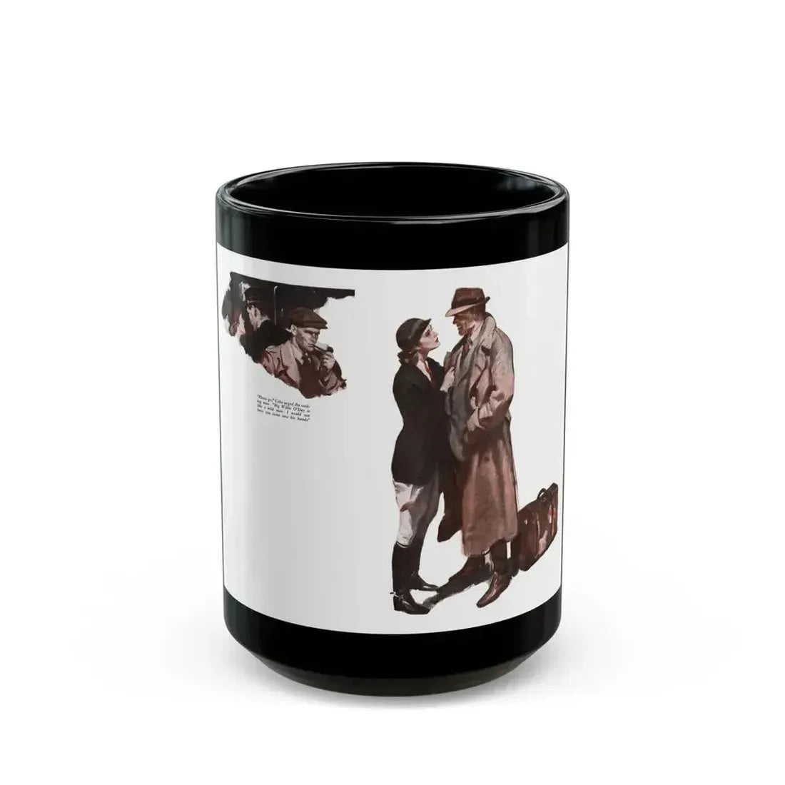 Devil Fly Away (2), The American Magazine, June 1937 - Black Coffee Mug 15oz - Go Mug Yourself