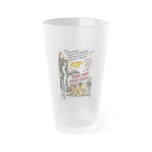 DEVIL GIRL FROM MARS 1954 Movie Poster - Frosted Pint Glass 16oz 16oz Frosted - Go Mug Yourself
