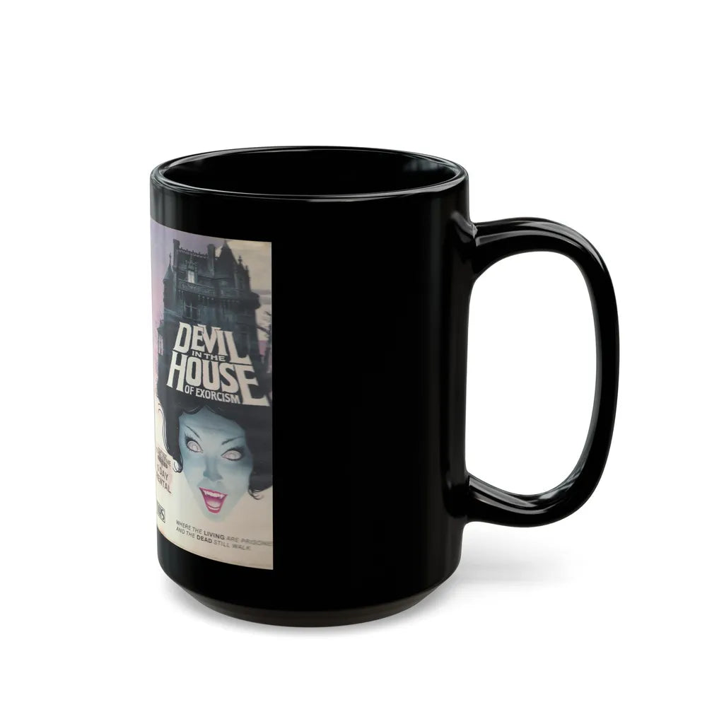 DEVIL IN THE HOUSE OF EXORCISM STAR TIME VIDEO (VHS COVER) - Black Coffee Mug-Go Mug Yourself