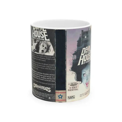 DEVIL IN THE HOUSE OF EXORCISM STAR TIME VIDEO (VHS COVER) - White Coffee Mug 11oz - Go Mug Yourself