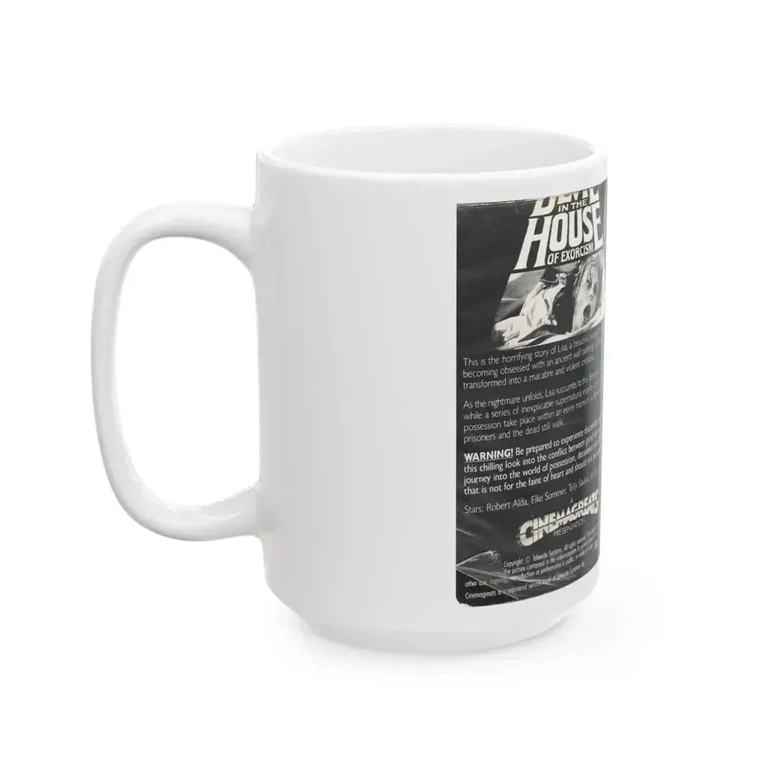 DEVIL IN THE HOUSE OF EXORCISM STAR TIME VIDEO (VHS COVER) - White Coffee Mug - Go Mug Yourself