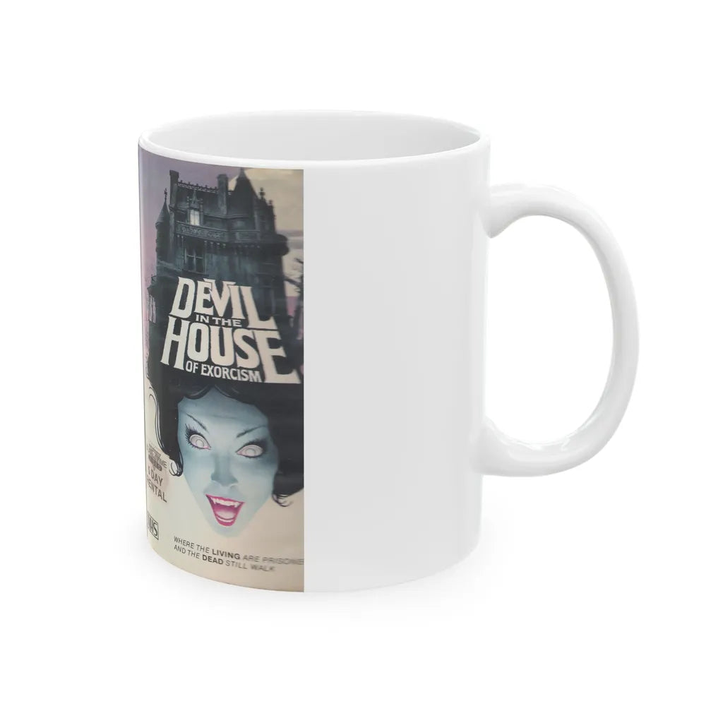 DEVIL IN THE HOUSE OF EXORCISM STAR TIME VIDEO (VHS COVER) - White Coffee Mug-Go Mug Yourself