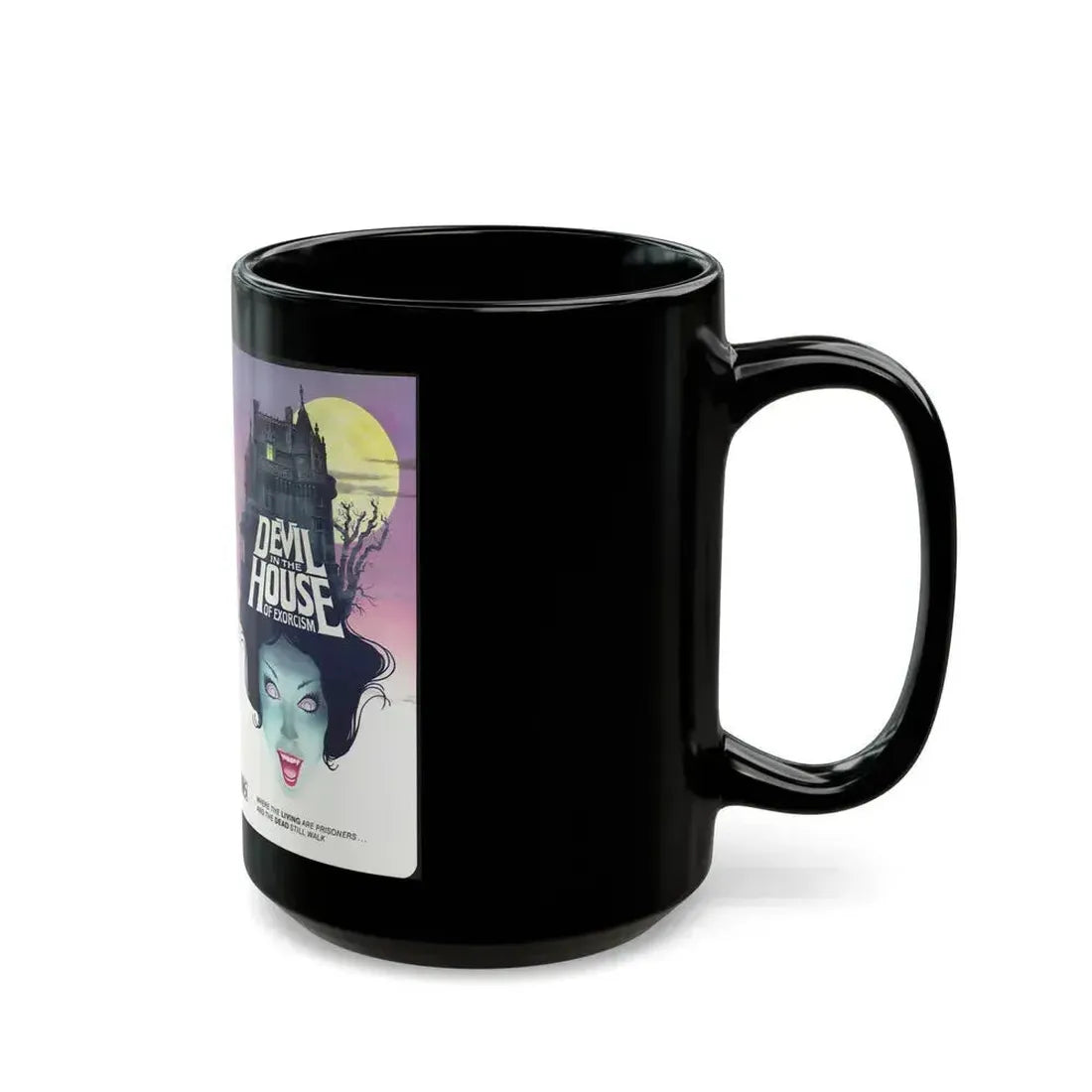 DEVIL IN THE HOUSE OF EXORCISM (VHS COVER) - Black Coffee Mug - Go Mug Yourself