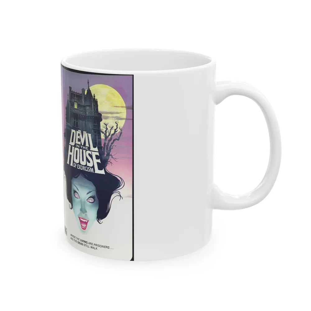 DEVIL IN THE HOUSE OF EXORCISM (VHS COVER) - White Coffee Mug-Go Mug Yourself