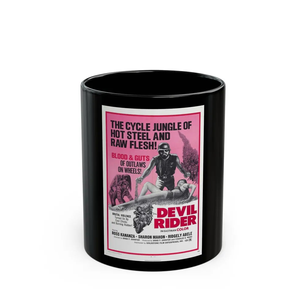 DEVIL RIDER 1970 Movie Poster - Black Coffee Mug-11oz-Go Mug Yourself