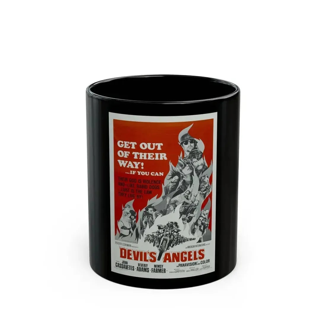 DEVIL'S ANGELS 1967 Movie Poster - Black Coffee Mug 11oz - Go Mug Yourself