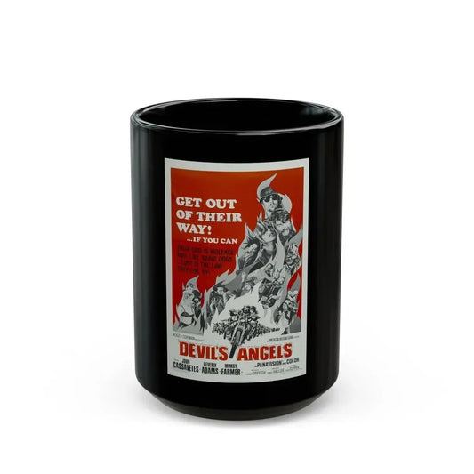 DEVIL'S ANGELS 1967 Movie Poster - Black Coffee Mug 15oz - Go Mug Yourself