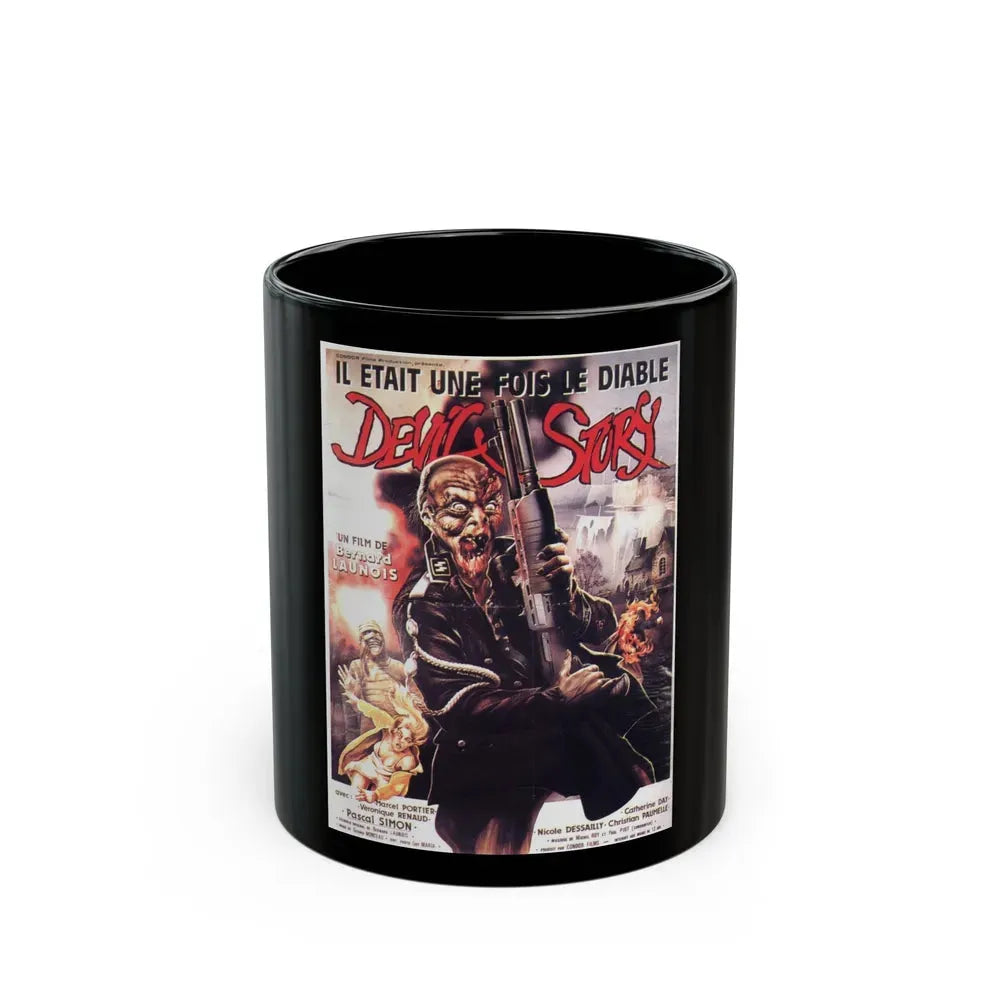 DEVIL'S STORY (NAZI ZOMBIE) 1986 Movie Poster - Black Coffee Mug 11oz - Go Mug Yourself