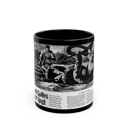 Devil Snakes Die Hard, Man's Conquest, October 1959 - Black Coffee Mug 11oz - Go Mug Yourself