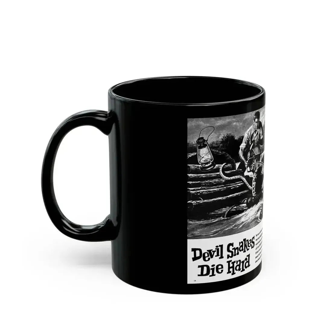Devil Snakes Die Hard, Man's Conquest, October 1959 - Black Coffee Mug - Go Mug Yourself
