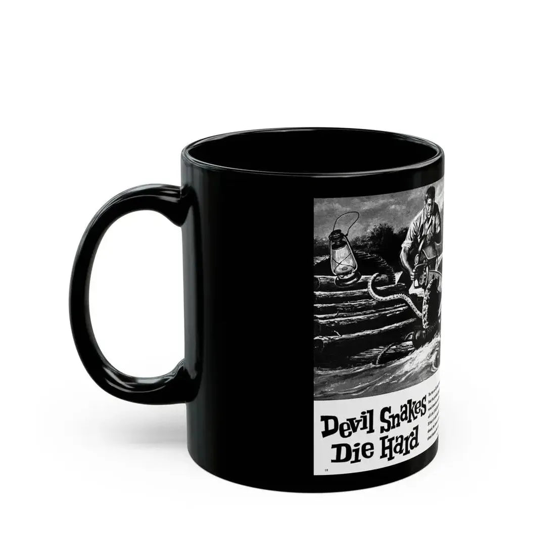 Devil Snakes Die Hard, Man's Conquest, October 1959 - Black Coffee Mug - Go Mug Yourself