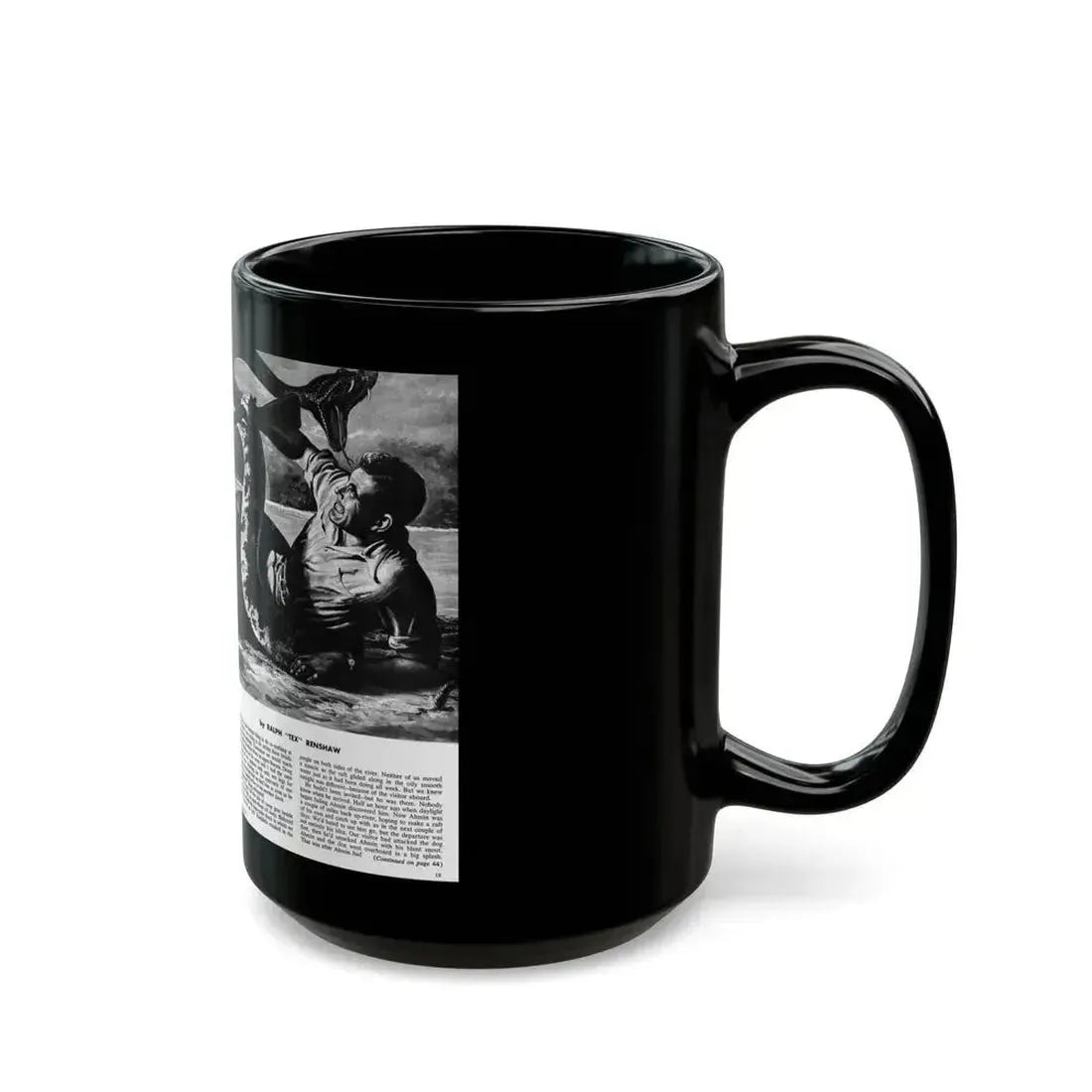 Devil Snakes Die Hard, Man's Conquest, October 1959 - Black Coffee Mug - Go Mug Yourself