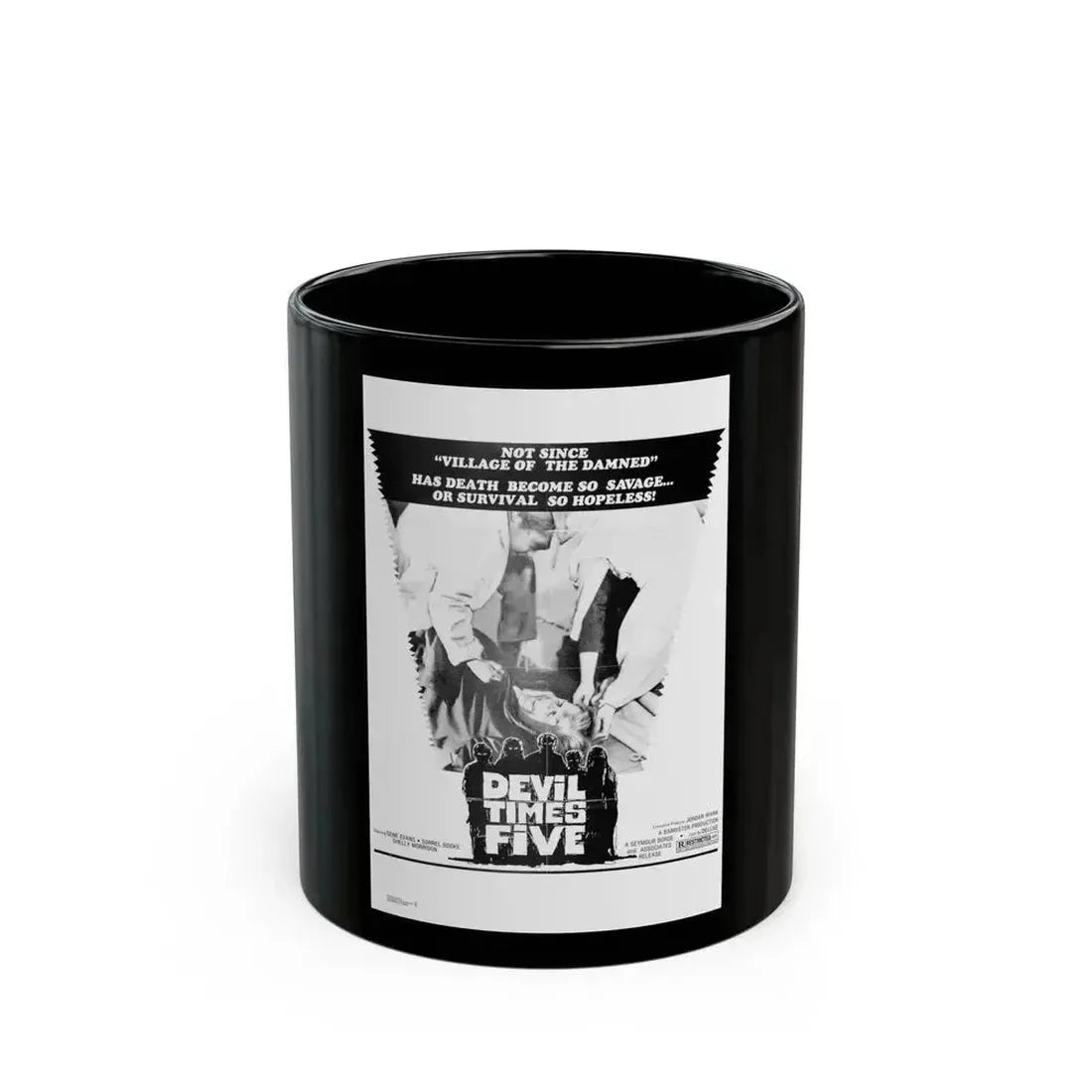 DEVIL TIMES FIVE 1974 Movie Poster - Black Coffee Mug 11oz - Go Mug Yourself