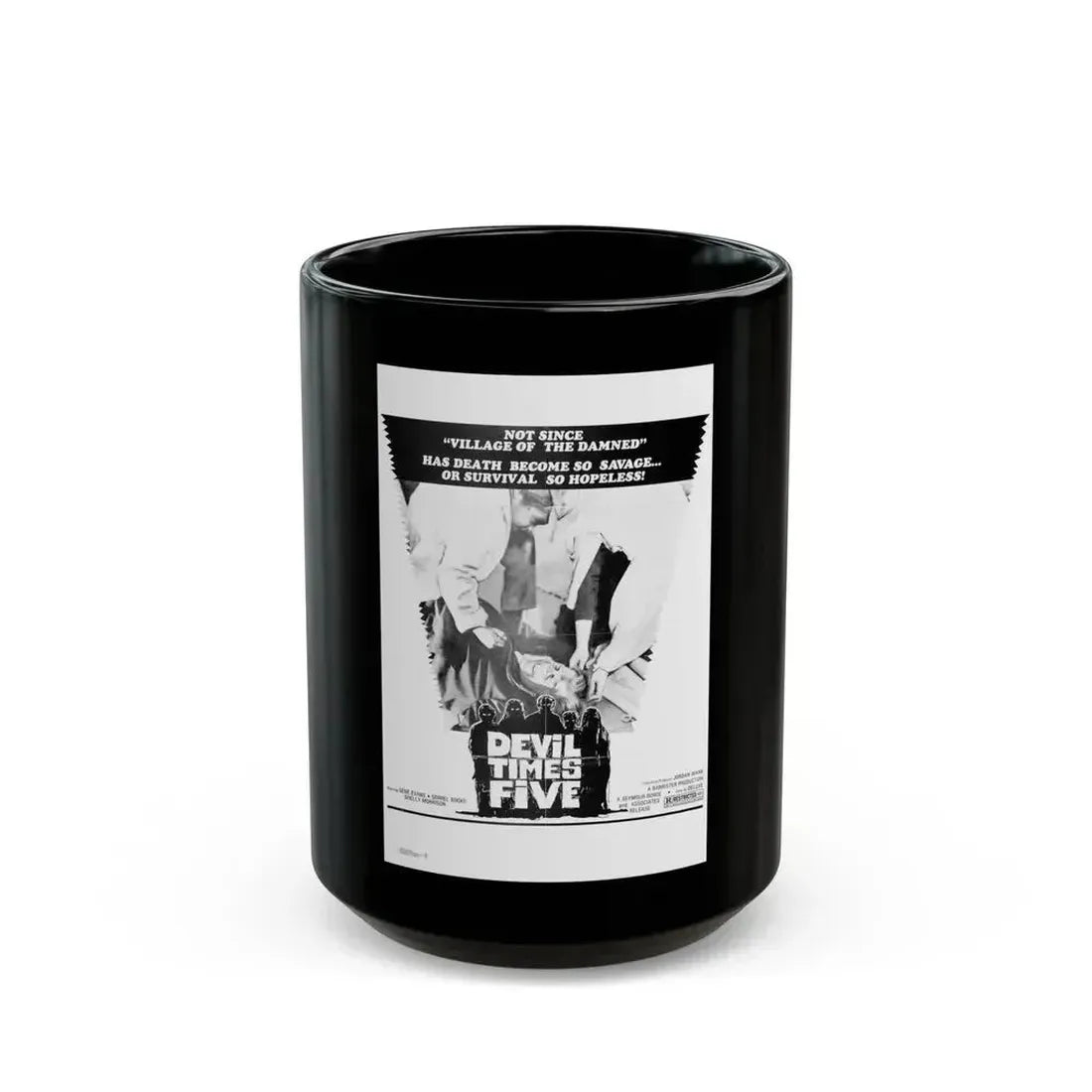 DEVIL TIMES FIVE 1974 Movie Poster - Black Coffee Mug 15oz - Go Mug Yourself