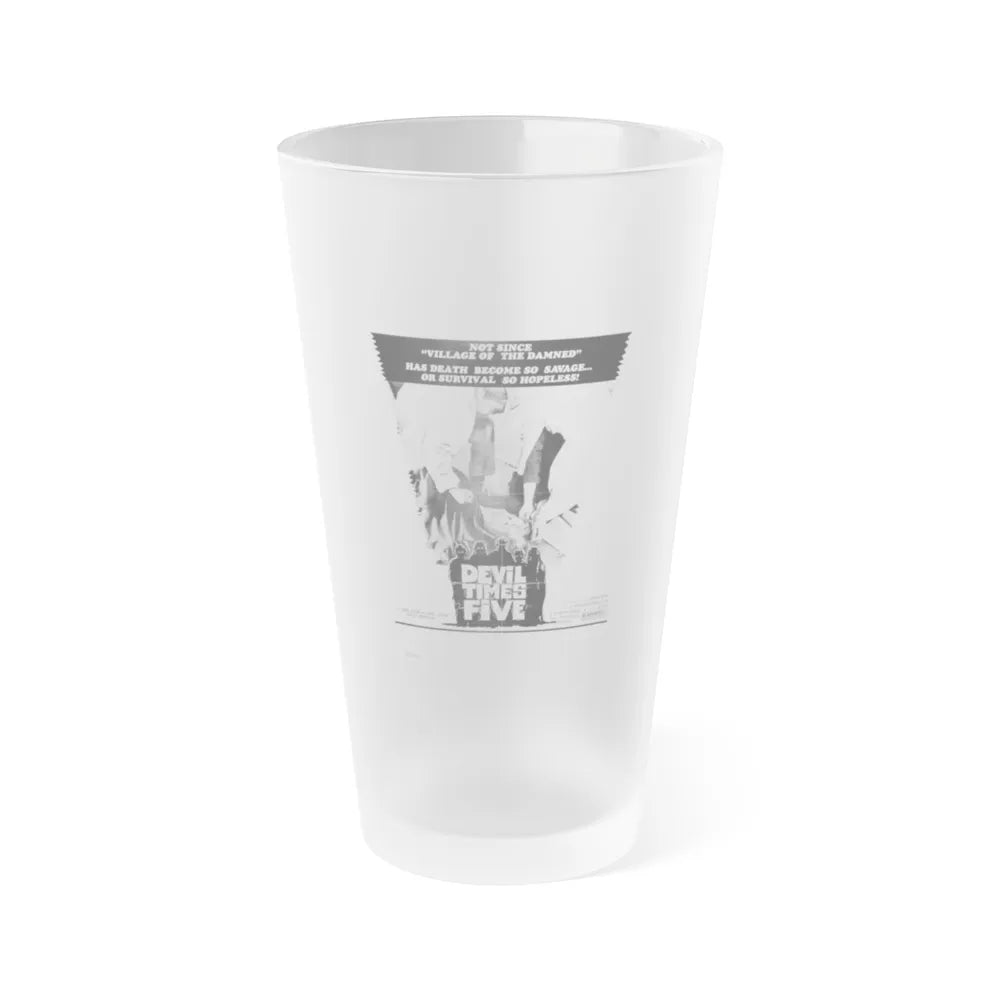 DEVIL TIMES FIVE 1974 Movie Poster - Frosted Pint Glass 16oz-16oz-Frosted-Go Mug Yourself