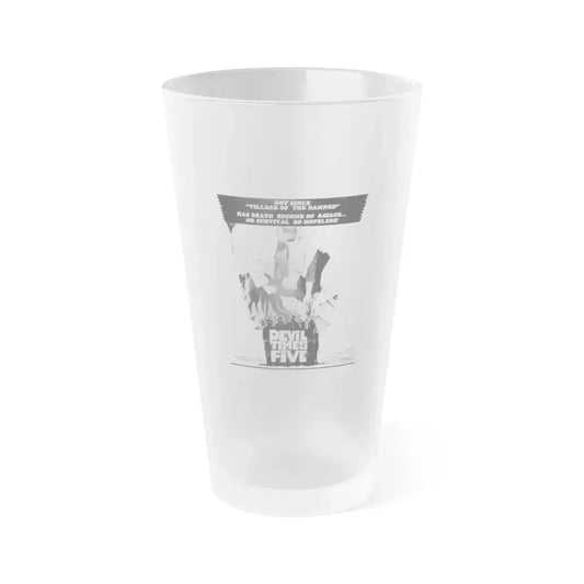 DEVIL TIMES FIVE 1974 Movie Poster - Frosted Pint Glass 16oz 16oz Frosted - Go Mug Yourself