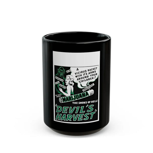 DEVIL'S HARVEST 1942 Movie Poster - Black Coffee Mug-15oz-Go Mug Yourself